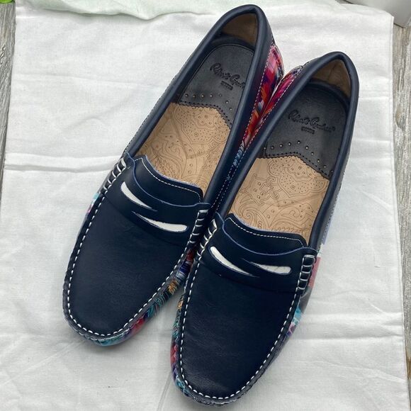 ROBERT GRAHAM Russell Leather Driver Loafer Shoe Hand Painted Size 9 - Picture 9 of 13